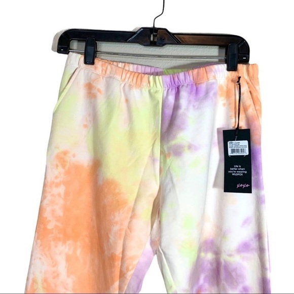 Wildfox Tie Dye Sherbet Baggy Beach Jogger Rory Pull On Sweatpants Size Mediun - Picture 5 of 16